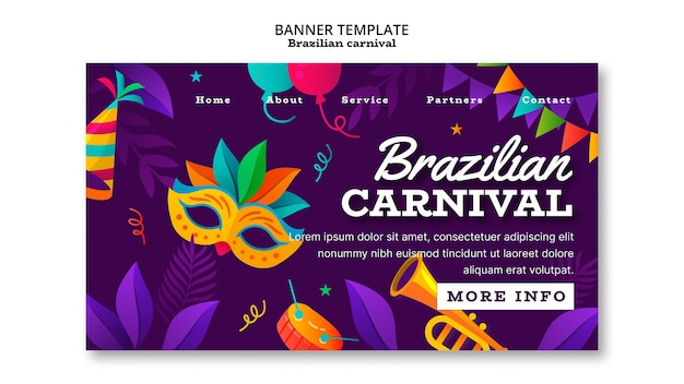 brazilian carnival celebration landing page