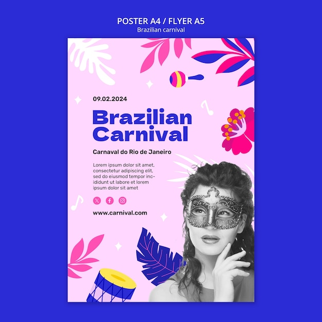 Brazilian carnival celebration poster