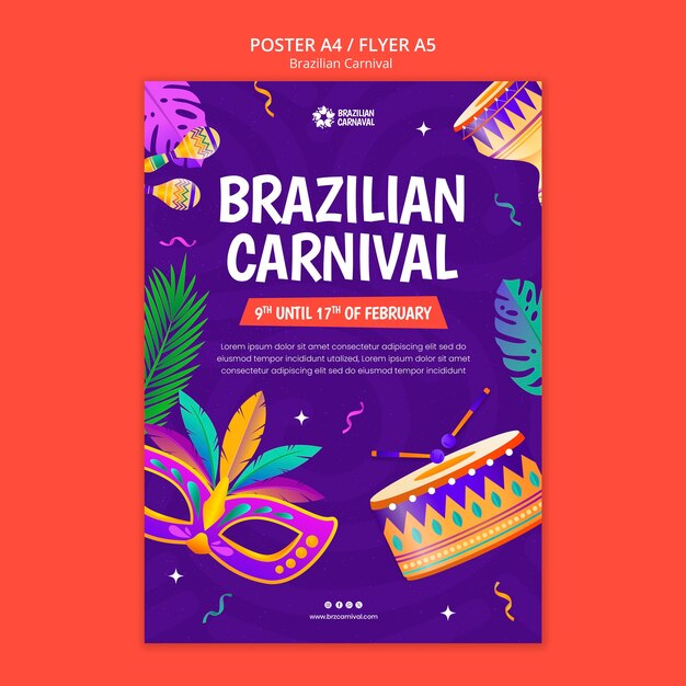 brazilian carnival celebration poster