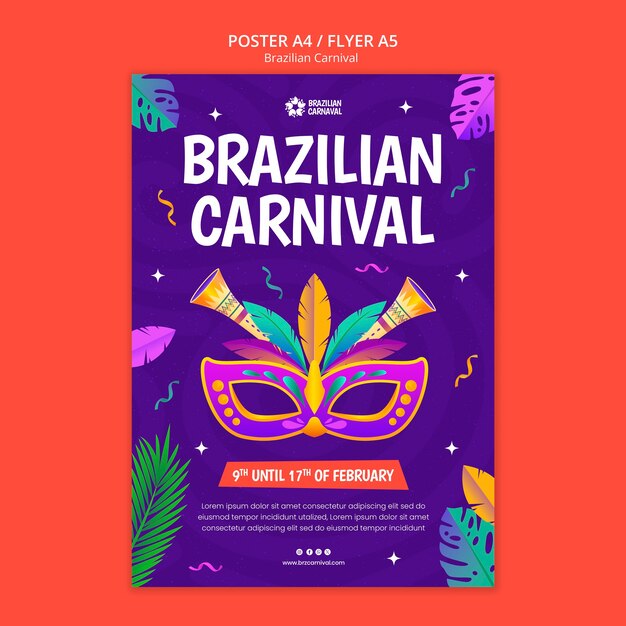 brazilian carnival celebration poster
