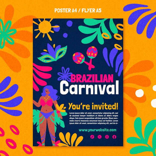 Brazilian carnival celebration poster