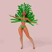 Free PSD brazilian carnival dancers character