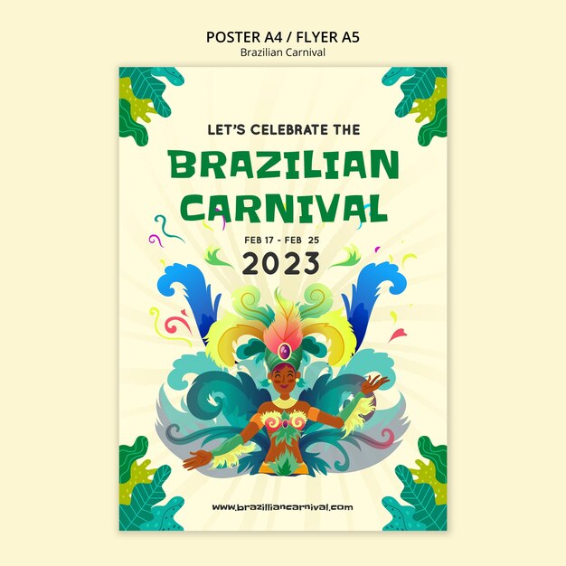 brazilian carnival poster template
