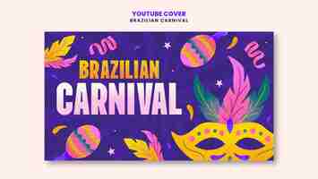 Free PSD brazilian carnival template design