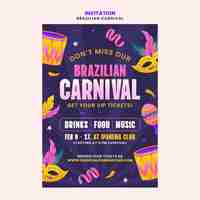 Free PSD brazilian carnival template design