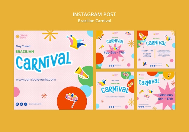 Brazilian carnival template design