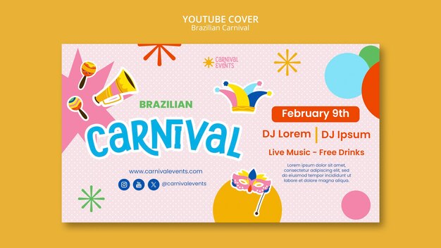 brazilian carnival template design