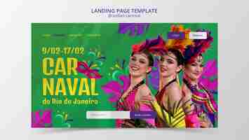 Free PSD brazilian carnival template design