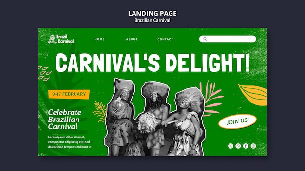 Brazilian carnival template design