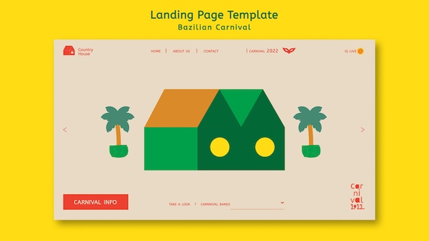 ブラジルのカーニバルのwebテンプレート