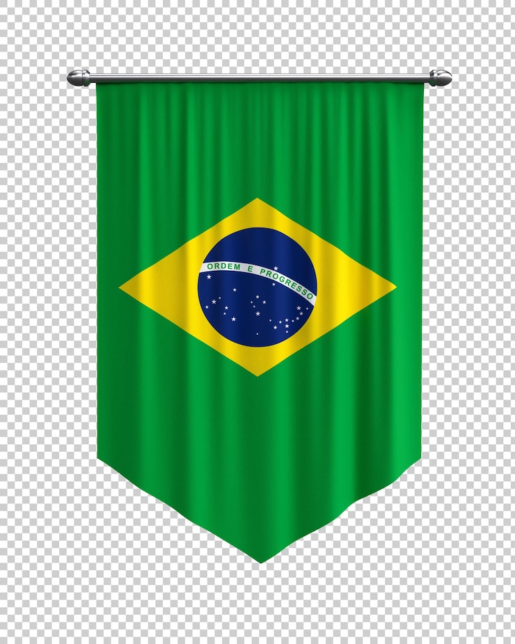 Free PSD brazilian flag banner