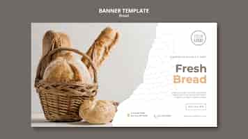 Free PSD bread banner template theme