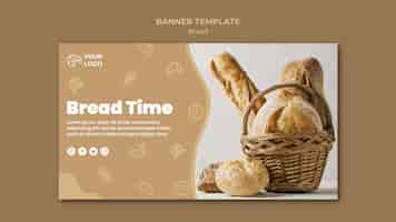 Free PSD bread banner template