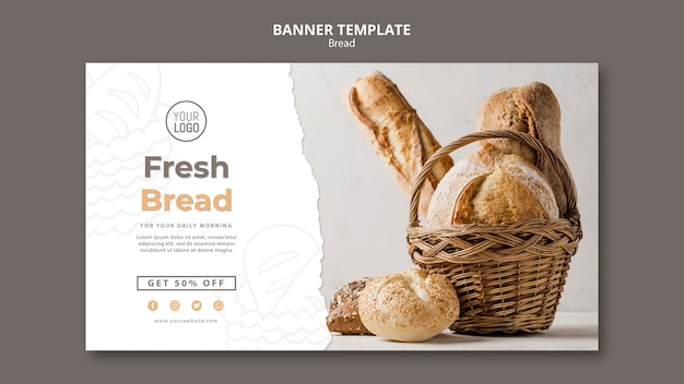 Free PSD bread banner template