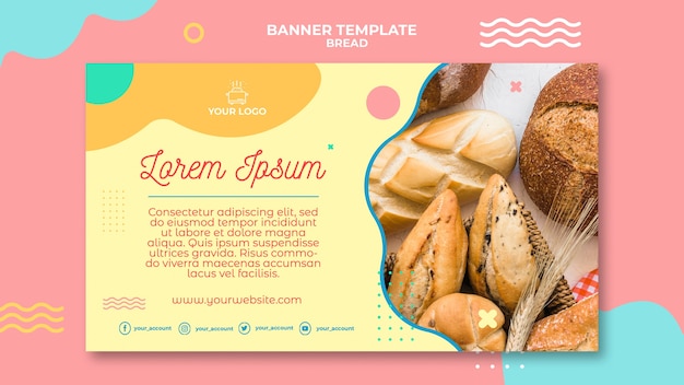 Bread concept banner template