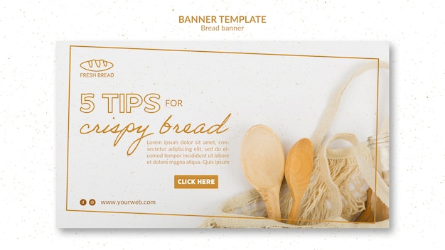 PSD gratuito modello di banner concetto di pane