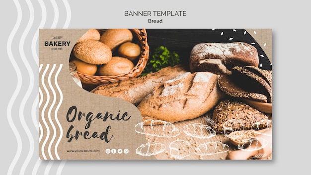 Bread concept banner template