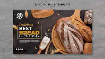 Free PSD bread landing page template