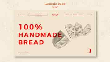 Free PSD bread landing page theme