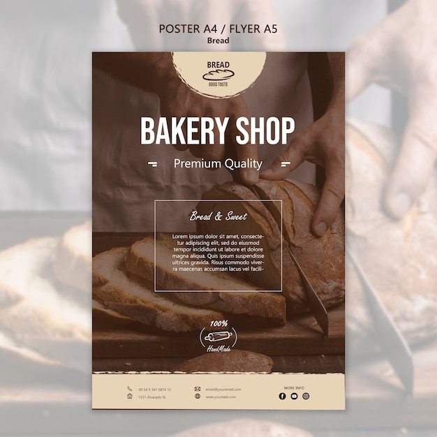 Free PSD bread poster template