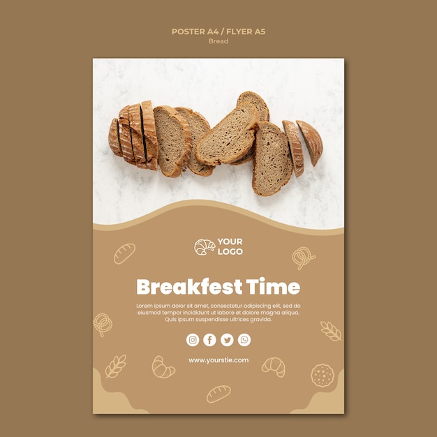Free PSD bread poster template