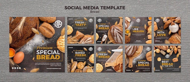 Шаблон социальных сетей Bread