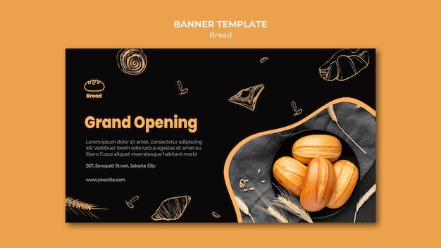 Bread store banner template