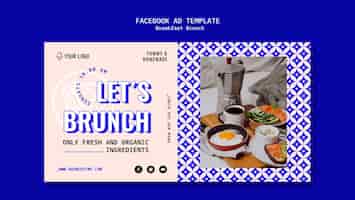 PSD gratuito modello facebook per colazione brunch