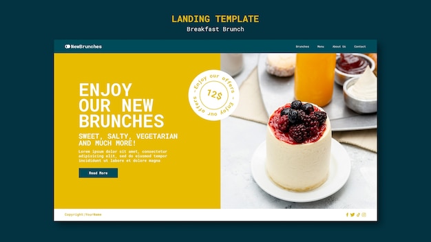 Breakfast brunch landing page