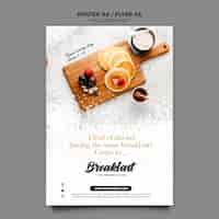 Free PSD breakfast concept poster template