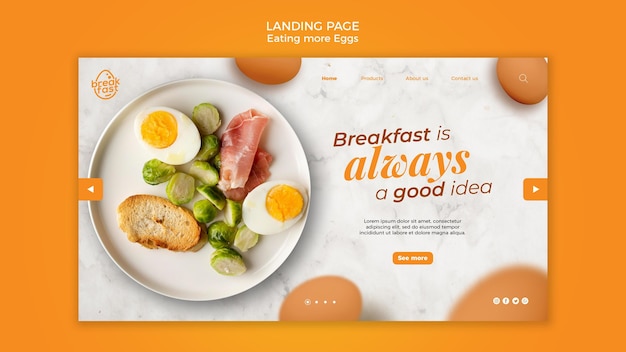 Breakfast is always good landing page template