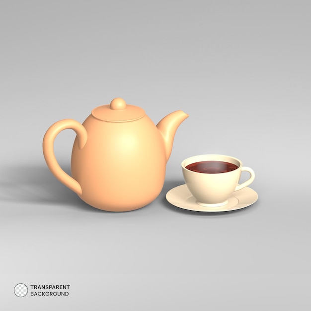 PSD gratuito illustrazione di rendering 3d isolata dell'icona dell'elemento della colazione