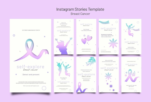 Consapevolezza del cancro al seno ig storie impostate