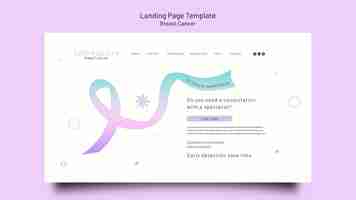 Free PSD breast cancer awareness landing page template