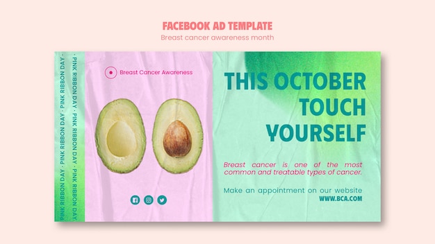 Breast cancer awareness month facebook template