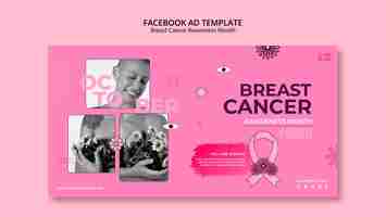 Free PSD breast cancer awareness month facebook template