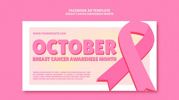 breast cancer awareness month facebook template