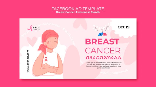 乳がん啓発月間facebookテンプレート
