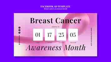 Free PSD breast cancer awareness month facebook  template