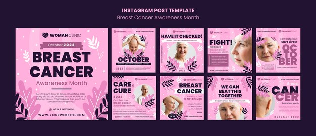 Breast cancer awareness month instagram posts