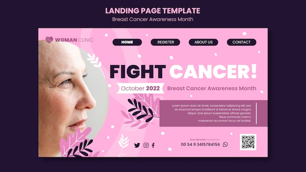 Breast cancer awareness month landing page