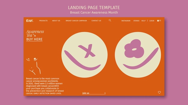 breast cancer awareness month landing page