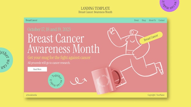 Breast cancer awareness month landing page