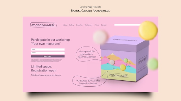 Breast cancer awareness month landing page