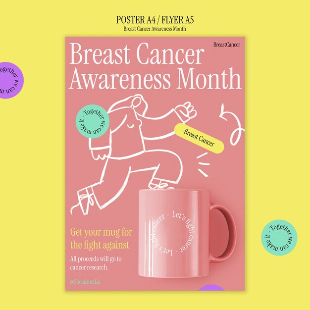 breast cancer awareness month poster template