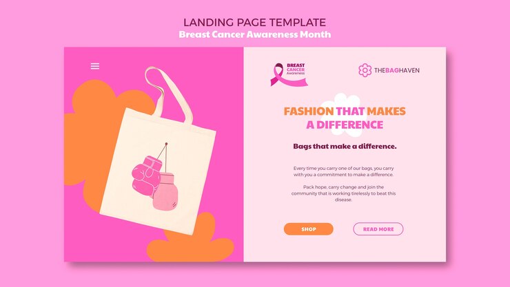 無料PSD 乳がん意識月 テンプレートデザイン