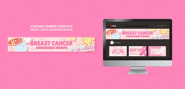 Breast cancer awareness month youtube banner