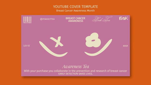 Free PSD breast cancer awareness month youtube cover