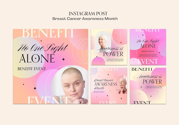 Free PSD breast cancer awareness template design