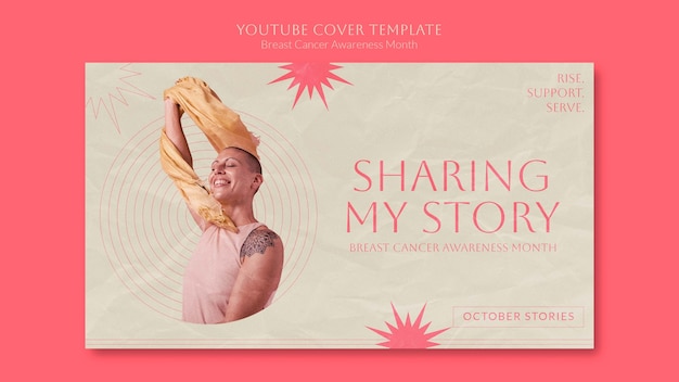 Free PSD breast cancer awareness template design